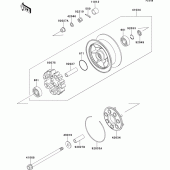 Схема узла: Ступица заднего колеса для Kawasaki VN1500 VN1500 Drifter