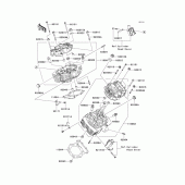 Схема вузла: Головка циліндра для Kawasaki VN1600 VN1600 Mean Streak