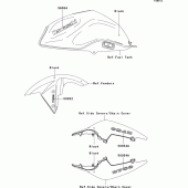 Схема вузла: Decals(black)(maf/mas) для Kawasaki ZR750 Z750 ABS
