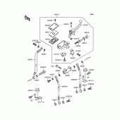 Схема узла: Передний тормозной цилиндр для Kawasaki ZR400 ZRX