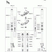 Схема вузла: Вилка передньої осі для Kawasaki ZR750 Z750 ABS