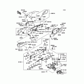 Схема узла: Cowling(Upeer) для Kawasaki ZX1000 Z1000SX ABS