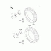 Схема узла: Шины для Kawasaki EN500 Vulcan 500