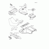 Схема вузла: Інформаційні наклейки для Kawasaki ZX600 GPX600R