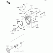 Схема вузла: Водяний насос Kawasaki KX250/ KX252 KX250F