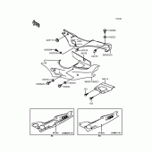 Схема узла: Задние боковые обтекатели & Защита цепи (ZXR400-L5) для Kawasaki ZX400 ZXR400