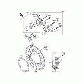 Схема узла: Передний тормоз для Kawasaki BX250 NINJA 250SL