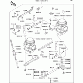 Схема вузла: Карбюратор(1/3) для Kawasaki EX500
