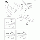 Схема вузла: Задні бічні обтічники & Захист ланцюга для Kawasaki ZR550 Zephyr