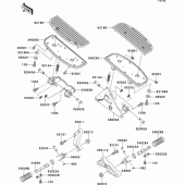 Схема узла: Подножки для Kawasaki VN1500 VN1500 Drifter