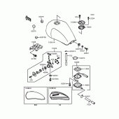 Схема вузла: Паливний бак для Kawasaki ZR750 Zephyr