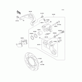 Схема вузла: Заднє гальмо для Kawasaki KLX300R