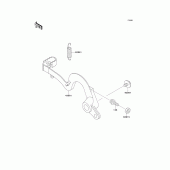 Схема узла: Лапка тормоза для Kawasaki KX125