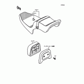 Схема вузла: Сидіння для Kawasaki EN400 Vulcan 400