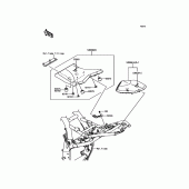 Схема вузла: Сидіння для Kawasaki ZR800 Z800 ABS