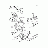 Схема узла: Крепление двигателя для Kawasaki KX125