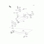 Схема узла: Переключатель передач для Kawasaki KX85 KX85-II