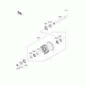 Схема узла: Ступица переднего колеса для Kawasaki KX450 KX450F