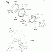 Схема вузла: Headlight(s) для Kawasaki VN800 Vulcan 800 Drifter