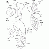 Схема вузла: Engine cover(s) для Kawasaki ZX600 ZZ-R600