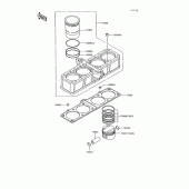 Схема вузла: Циліндр & Поршень для Kawasaki ZG1200 Voyager XII