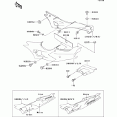 Схема вузла: Side cover/chain case(1/2)(zx400-l3) для Kawasaki ZX400 ZXR400