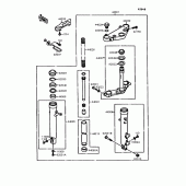 Схема вузла: Вилка передньої осі для Kawasaki EL250 Eliminator 250LX