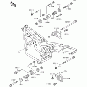 Схема вузла: Кріплення двигуна для Kawasaki ZR550 Zephyr