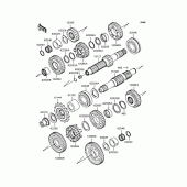 Схема узла: Трансмиссия для Kawasaki EJ650 W650