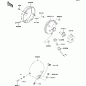 Схема вузла: Headlight(s) для Kawasaki VN800 Vulcan 800