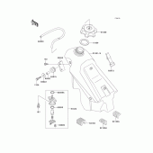 Схема узла: Топливный бак для Kawasaki KX250/ KX252 KX250