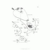 Схема вузла: Fuel Evaporative System (Ca) для Kawasaki VN900 Vulcan 900 Custom