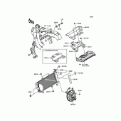 Схема вузла: Радіатор для Kawasaki EX650 ER-6F ABS