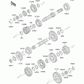 Схема узла: Трансмиссия для Kawasaki ZX1100 ZZ-R1100