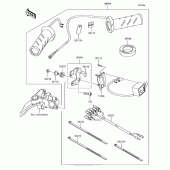 Схема вузла: Ручки з підігрівом (Опція) для Kawasaki ZX1000 Ninja 1000 ABS