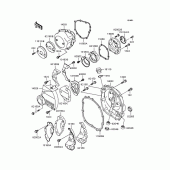Схема вузла: Кришка двигуна для Kawasaki ZR400 Xanthus