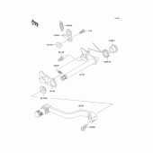Схема вузла: Перемикач передач для Kawasaki KX85 KX85-II
