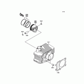 Схема вузла: Циліндр & Поршень для Kawasaki KLX110 KLX110