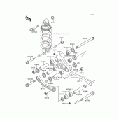 Схема узла: Задняя подвеска для Kawasaki ZX600 Ninja ZX-6