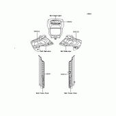 Схема вузла: Наклейки ( Green/Ebony; KLX250-J2) для Kawasaki KLX250 D-Tracker