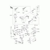 Схема вузла: Ignition switch/locks/reflectors для Kawasaki ZX1100 GPZ1100