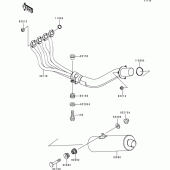 Схема вузла: Вихлопна система для Kawasaki ZX600 Ninja ZX-6R