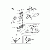 Схема вузла: Кермо & Пульт управління кермовим для Kawasaki ZR800 Z800