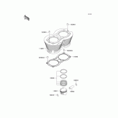 Схема вузла: Циліндр & Поршень для Kawasaki EJ650 W650