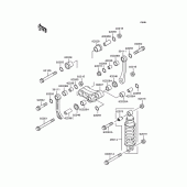 Схема узла: Подвеска/амортизатор для Kawasaki EX250 ZZR250