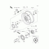 Схема узла: Заднее колесо & Приводная цепь для Kawasaki ZX1000 Ninja ZX-10R ABS