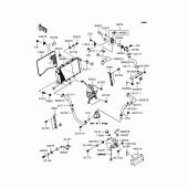 Схема узла: Радиатор (1/2) для Kawasaki ZR750 Z750