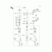Схема вузла: Вилка передньої осі для Kawasaki ZR750 ZR-7S