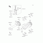 Схема вузла: Колінчастий вал для Kawasaki KLE500