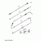 Схема вузла: Троси для Kawasaki ZX600 Ninja 600R